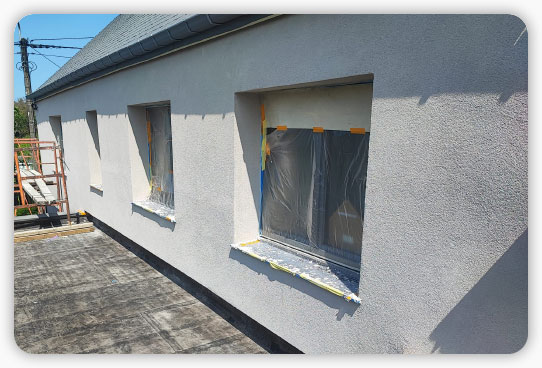renovation de facade a namur et pose de crepis